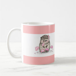 Niedlicher kleiner Igel Rosa Weiß Kaffeetasse