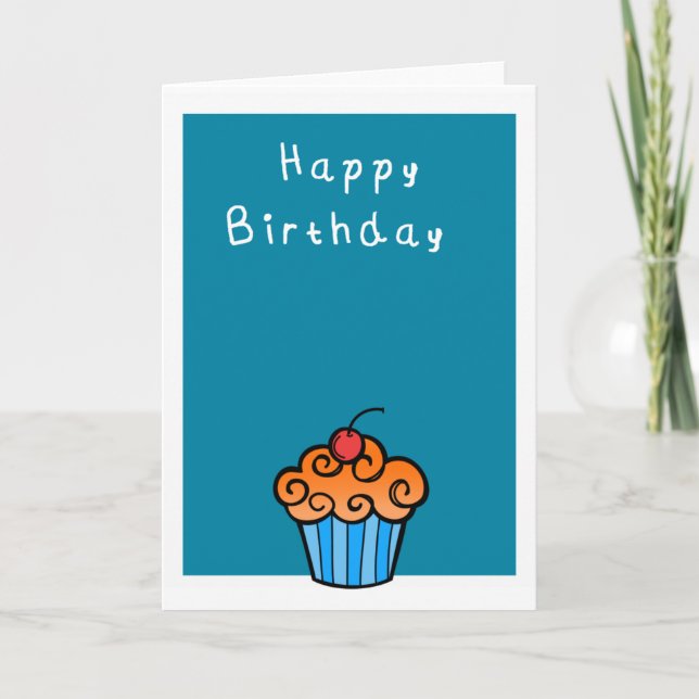 Niedlicher kleiner Kuchen alles Gute zum Karte (Vorderseite)