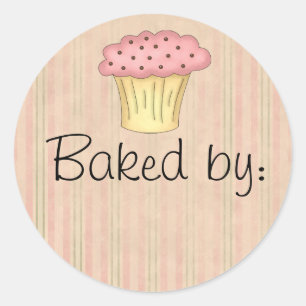Niedlicher kleiner Kuchen backen Runder Aufkleber