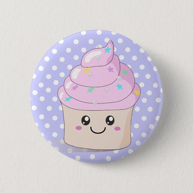 Niedlicher kleiner Kuchen Button (Vorderseite)