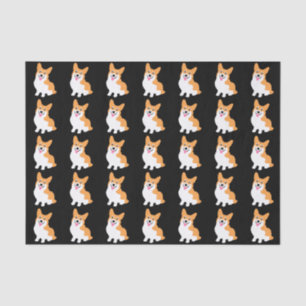 Niedlicher kleiner lächelnder Corgi-Welpe Seidenpapier