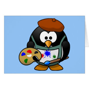Niedlicher kleiner lebhafter Maler Penguin