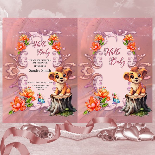 Niedlicher kleiner Löwe Einladung (Little lion)