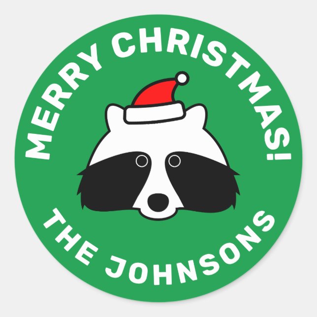 Niedlicher kleiner Marcoon Weihnachtsaufkleber Ums Runder Aufkleber (Vorderseite)