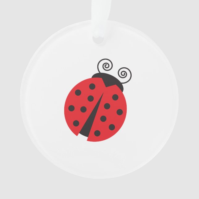 Niedlicher kleiner Marienkäfer Ornament (Vorderseite)