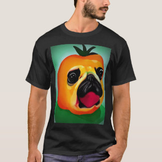 Niedlicher Kleiner Mops Frucht T-Shirt