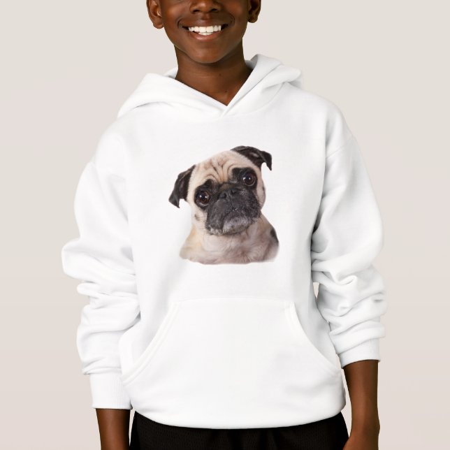 niedlicher kleiner Mops Hoodie (Vorderseite)