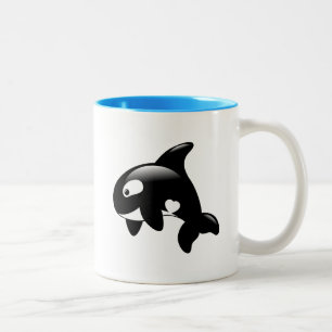 Niedlicher kleiner Orca-Wal Zweifarbige Tasse