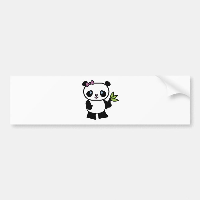 niedlicher kleiner Panda Autoaufkleber (Vorne)