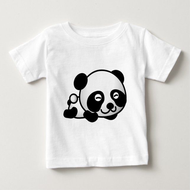 Niedlicher kleiner Panda-Bär Baby T-shirt (Vorderseite)