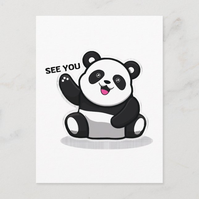 niedlicher kleiner Panda Postkarte (Vorderseite)