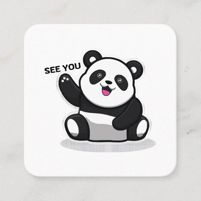 niedlicher kleiner Panda Quadratische Visitenkarte (Vorderseite)