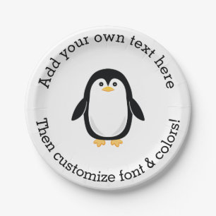 Niedlicher kleiner Penguin Pappteller