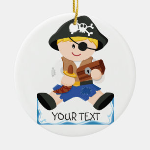 Niedlicher kleiner Pirat Keramikornament