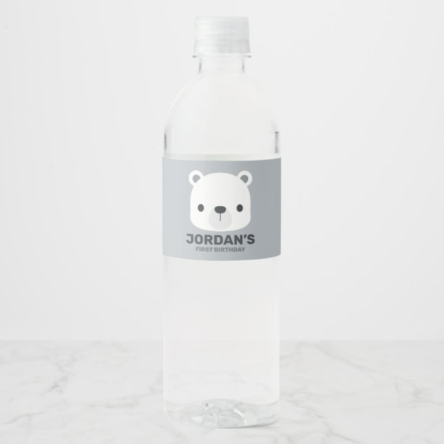 Niedlicher kleiner Polarbär mit Personalisiertem N (Vorderseite)