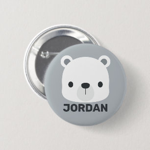 Niedlicher kleiner Polarbär mit Personalisiertem N Button