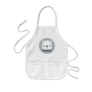 Niedlicher kleiner Polarbär mit Personalisiertem N Kinderschürze
