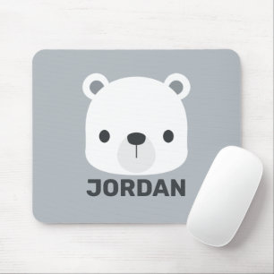 Niedlicher kleiner Polarbär mit Personalisiertem N Mousepad