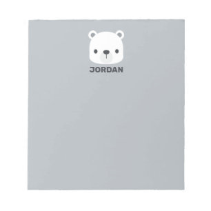 Niedlicher kleiner Polarbär mit Personalisiertem N Notizblock