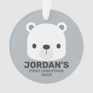 Niedlicher kleiner Polarbär mit Personalisiertem N Ornament