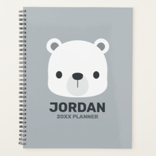 Niedlicher kleiner Polarbär mit Personalisiertem N Planer