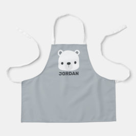 Niedlicher kleiner Polarbär mit Personalisiertem N Schürze