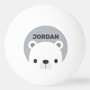 Niedlicher kleiner Polarbär mit Personalisiertem N Tischtennisball