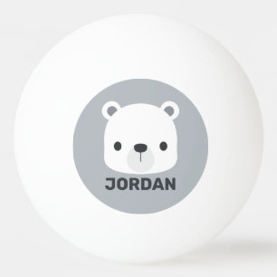 Niedlicher kleiner Polarbär mit Personalisiertem N Tischtennisball