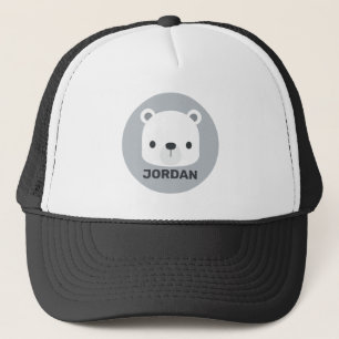 Niedlicher kleiner Polarbär mit Personalisiertem N Truckerkappe