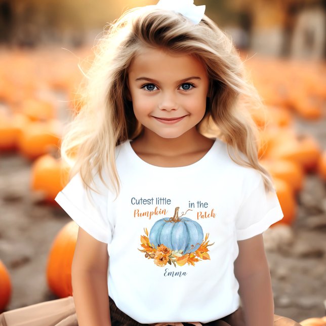 Niedlicher Kleiner Pumpkin Fall Name Kleinkind T - T-shirt (Cutest Little Pumpkin Fall Name Toddler T-shirt)