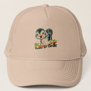 Niedlicher kleiner Retro Vogel geboren Birdie Truckerkappe
