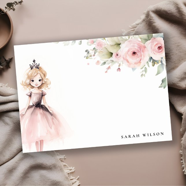 Niedlicher kleiner Rosa Prinzessin Rose Floral Geb Mitteilungskarte (Von Creator hochgeladen)