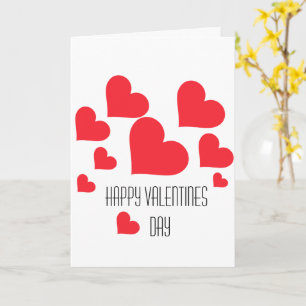 Niedlicher kleiner Roter Herzen Cooler Chic Valent Karte