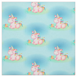 Niedlicher kleiner Sitzen-RosaUnicorn Stoff