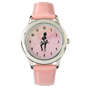 Niedlicher kleiner Tänzer Pink Armbanduhr