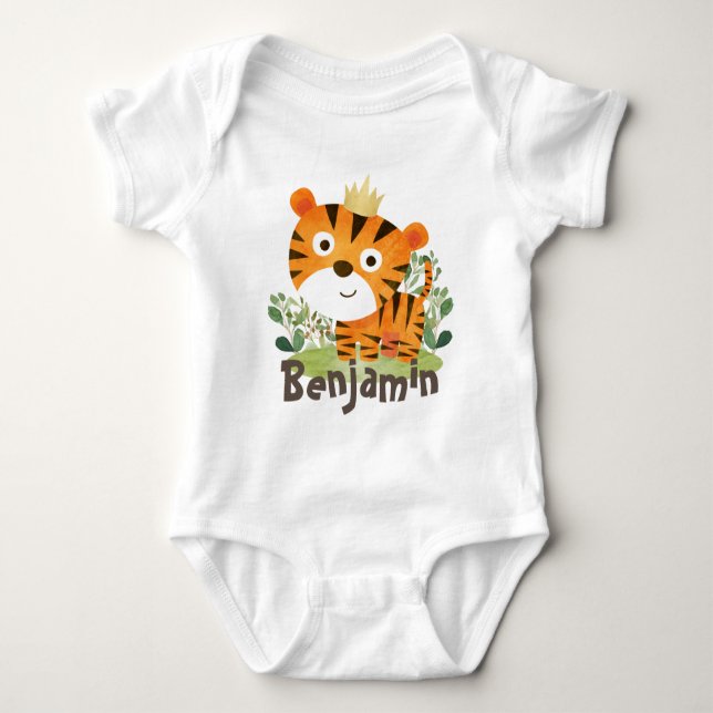 Niedlicher kleiner Tiger Baby Strampler (Vorderseite)