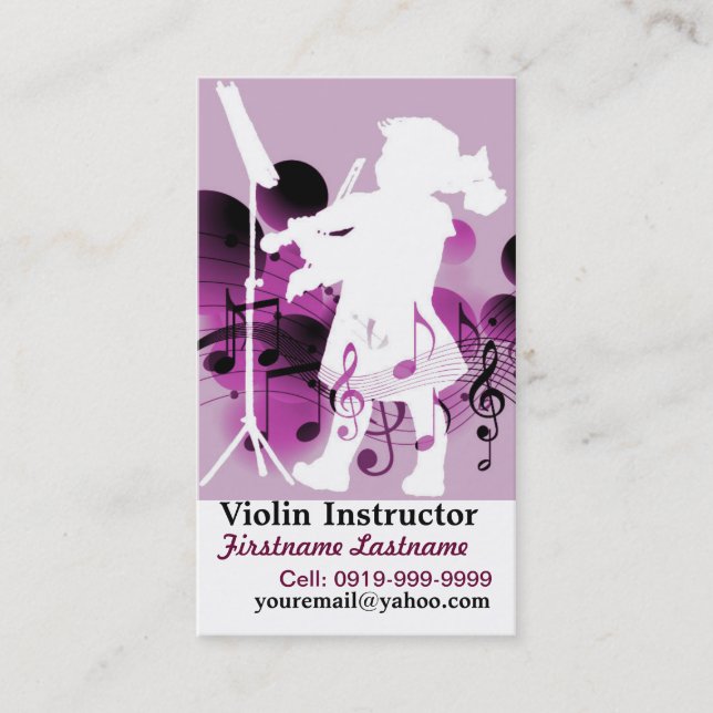 Niedlicher kleiner Violinist Visitenkarte (Vorderseite)