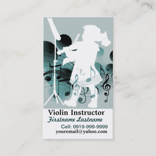 Niedlicher kleiner Violinist Visitenkarte (Vorderseite)