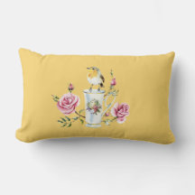 Niedlicher kleiner Vogel auf China Teetasse Rose r