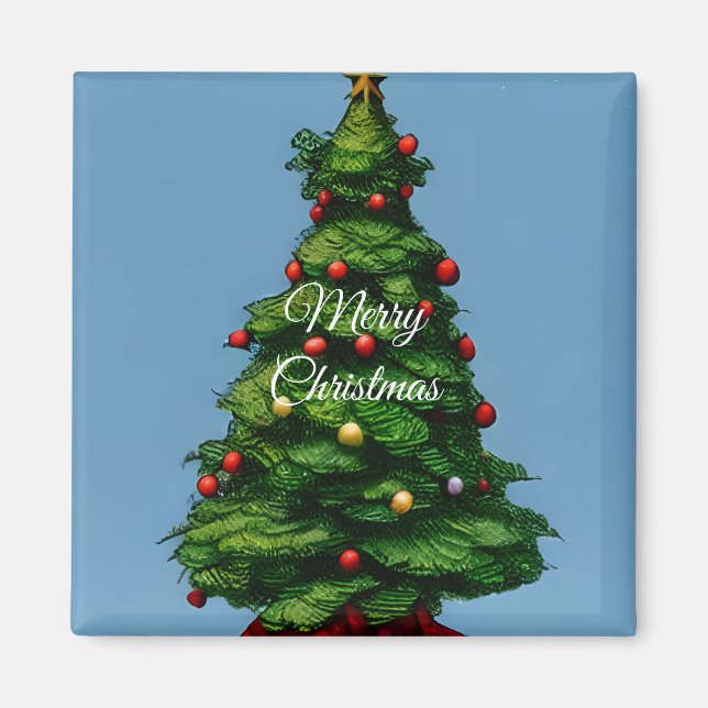 Niedlicher kleiner Weihnachtsbaum Magnet (Vorne)