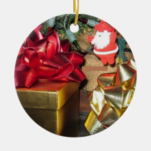 Niedlicher kleiner Weihnachtsgeschenk Weihnachten Keramik Ornament (Vorne)
