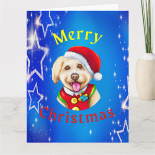 Niedlicher kleiner Weihnachtsmann Frohe Weihnachte Karte