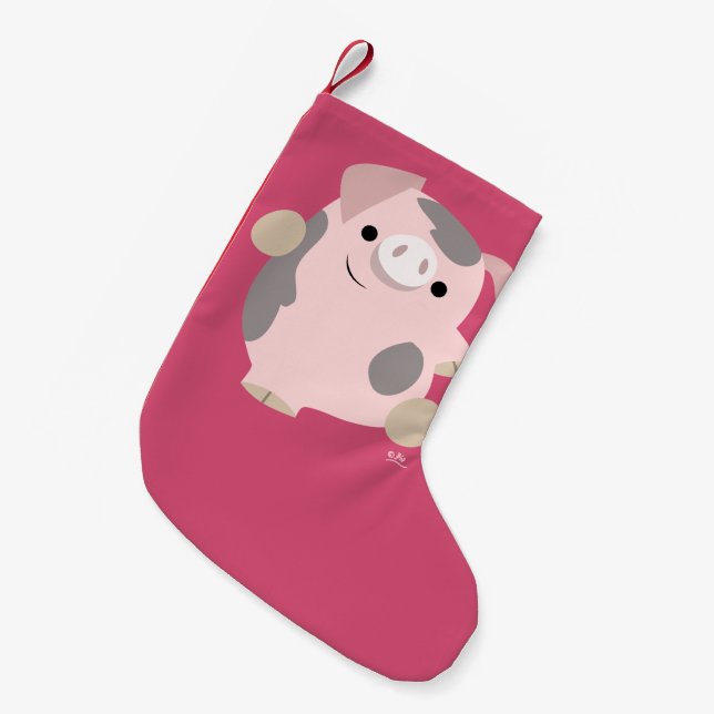 Niedlicher Kleiner Weihnachtsstrumpf (Vorderansicht (hängend))