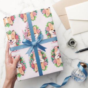 Niedlicher kleiner Welpenstift Art Geschenkpapier