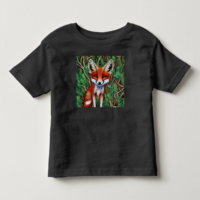 Niedlicher kleiner Wildnisfuchs Kleinkind T-shirt (Vorderseite)