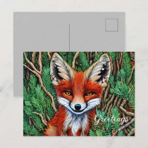 Niedlicher kleiner Wildnisfuchs Postkarte