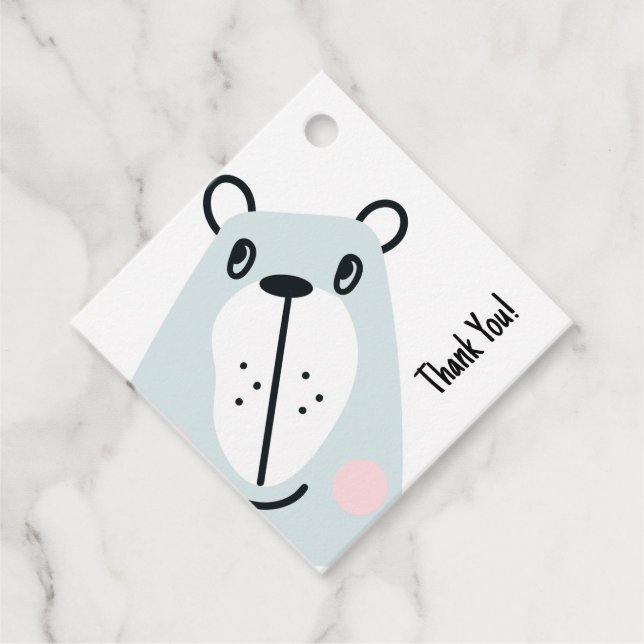 Niedlicher kleiner Witzbär Geschenkanhänger (Vorderseite)
