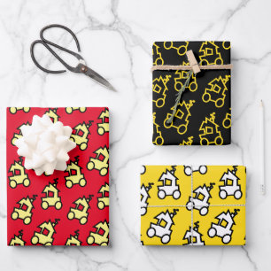 Niedlicher kleiner Zug Geschenkpapier Set