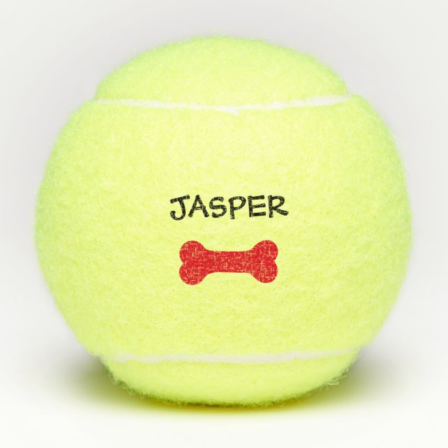 Niedlicher Knochen des Hundes hinzufügen Tennisbälle (Vorderseite)