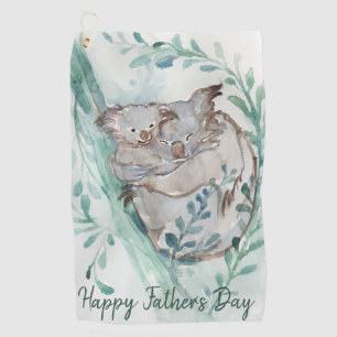 Niedlicher Koala Baby Hug Wasserfarbe Tiertag Golfhandtuch